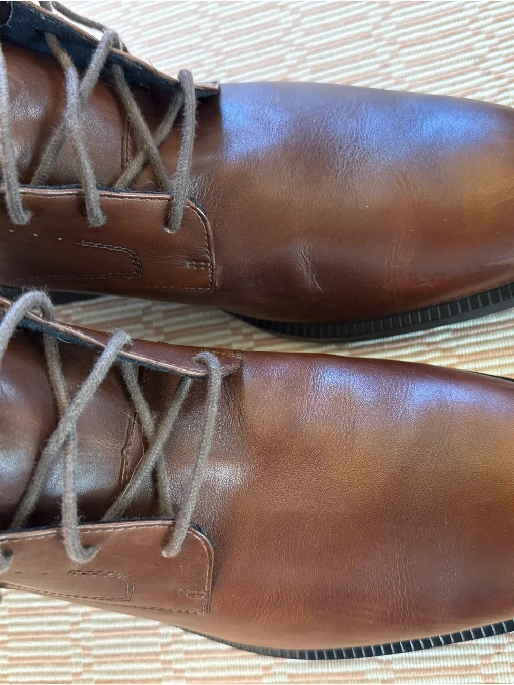 Rockport Men's Dark Brown Leather Chukka Boots